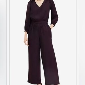 LOFT Dark Purple Jumpsuit